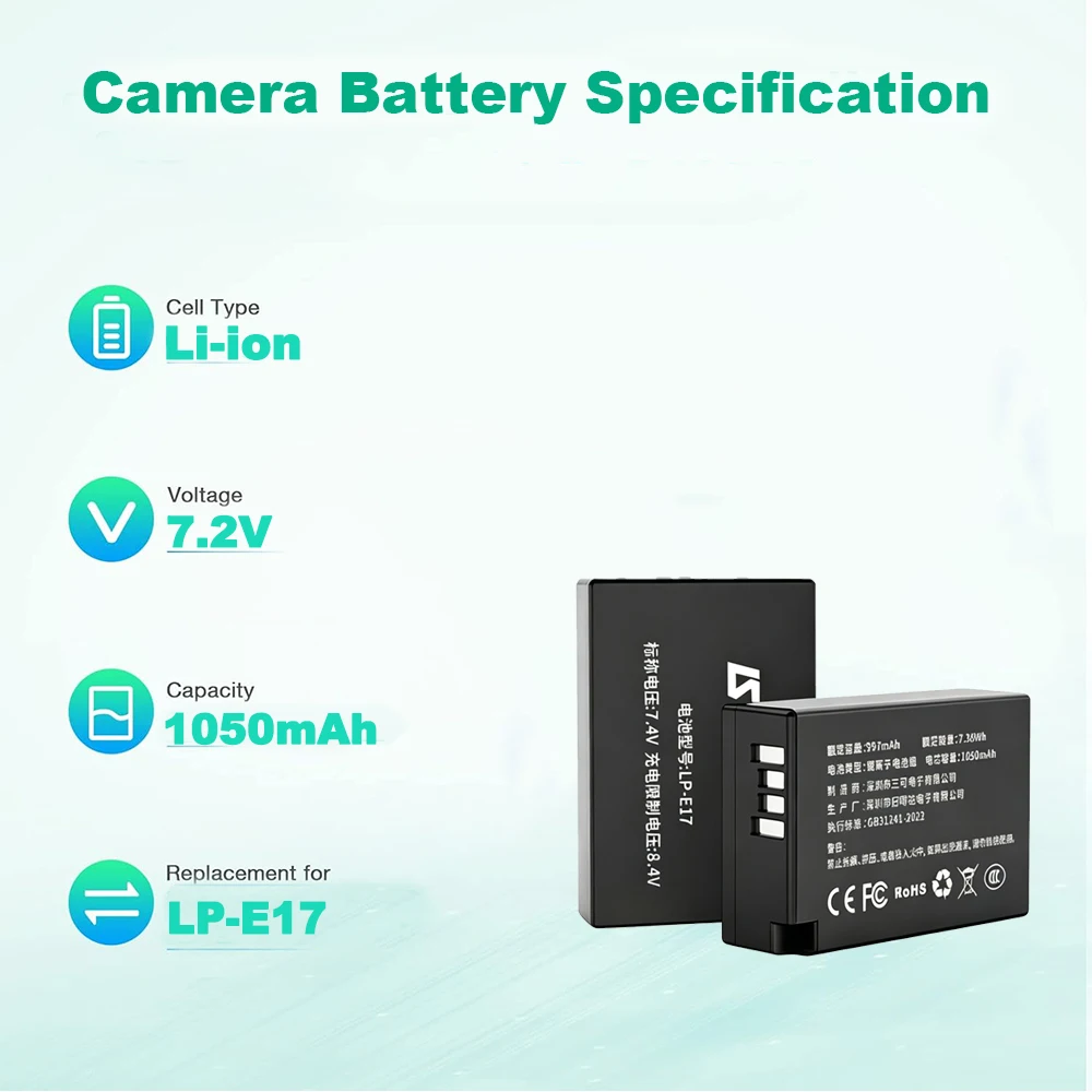 LP-E17 Battery for Canon Camer - Canon Camera Eos R50 ulasan dan harga
