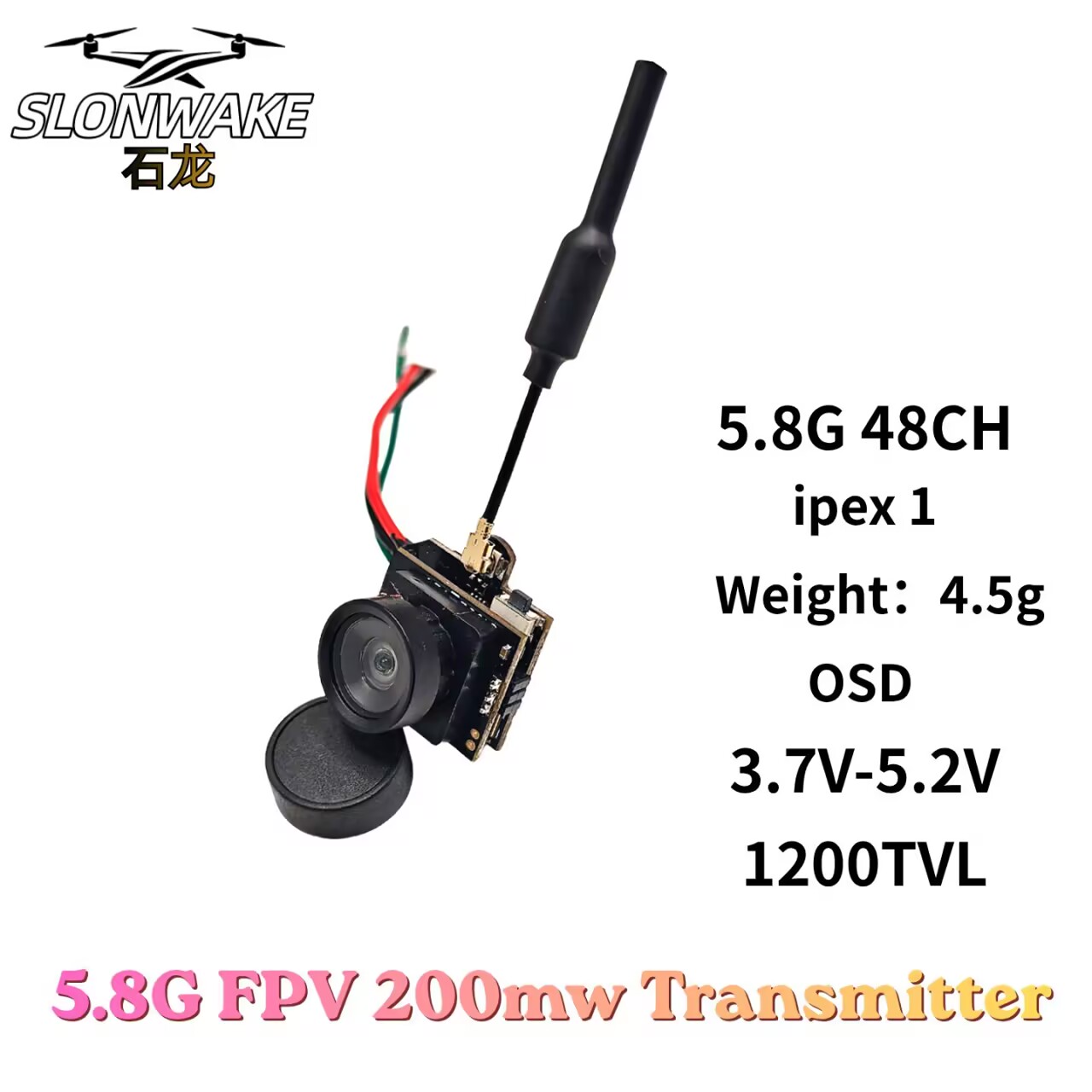 SLONWAKE 5.8G Analog VTX Trans - Drone Racing Vtx ulasan dan harga